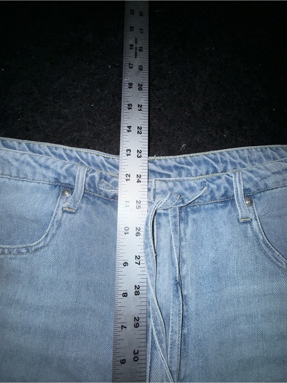NEW Current/Elliott Light Blue Tie-Waist SOFT RELAXED FIT Denim JEAN Shorts SZ 8 - Picture 11 of 12